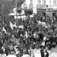 Manifestação no Rossio em homenagem a Ribeiro Santos