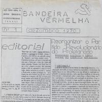 Primeira página de "Bandeira Vermelha" n.º 1, órgão teórico central do MRPP, dezembro de 1970