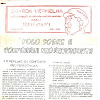 Primeira página do jornal "Guarda Vermelha" n.º 1, de abril de 1973, órgão da Federação dos Estudantes Marxistas-Leninistas (FEML)