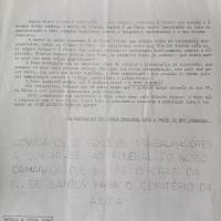 Comunicado assinado "Os estudantes de Lisboa reunidos após a morte do seu camarada", apelando ao Povo para participar no funeral (AHS)
