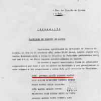 Informação PIDE/DGS (ass.insp. Dias de Melo) identificando alunos da Faculdade de Direito de Lisboa, entre os quais Ribeiro Santos, 15-01-1971