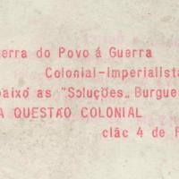 Tarjeta editada pelos CLAC (Comités de Luta Anti-Colonial)