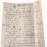 Excerto manuscrito do comunicado da Secção Regional de Lisboa da Ordem dos Médicos, da autoria de Isabel do Carmo com adendas de Rui de Oliveira (ANTT)