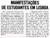 Notícia sobre manifestações, feridos e presos junto ao ISCEF, 16-05-1972