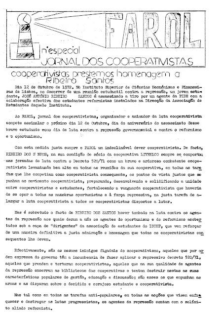 Farol - Jornal dos Cooperativistas, número especial, outubro de 1973
