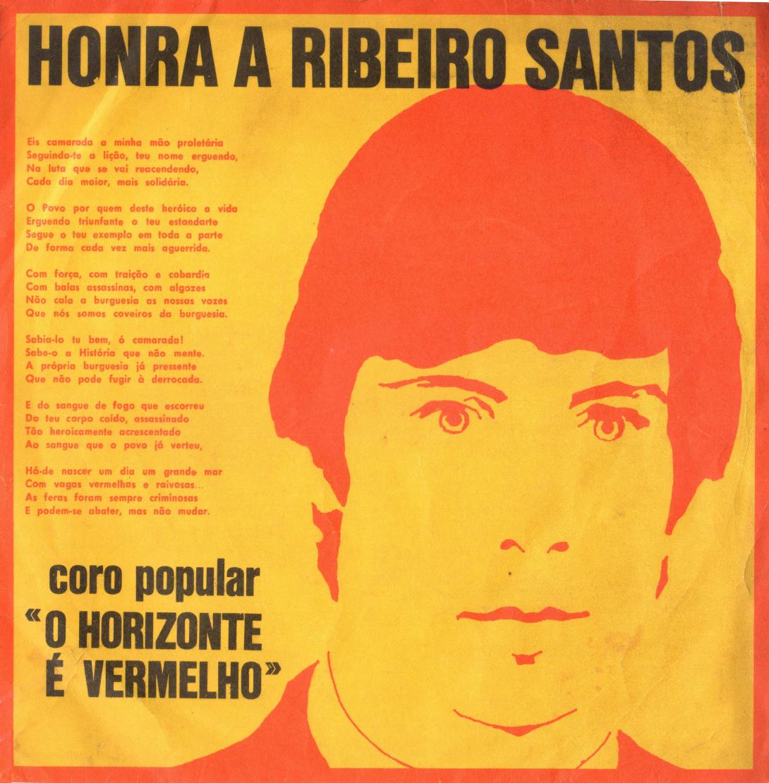   Capa da face A do disco "Honra a Ribeiro Santos", editado em 1975